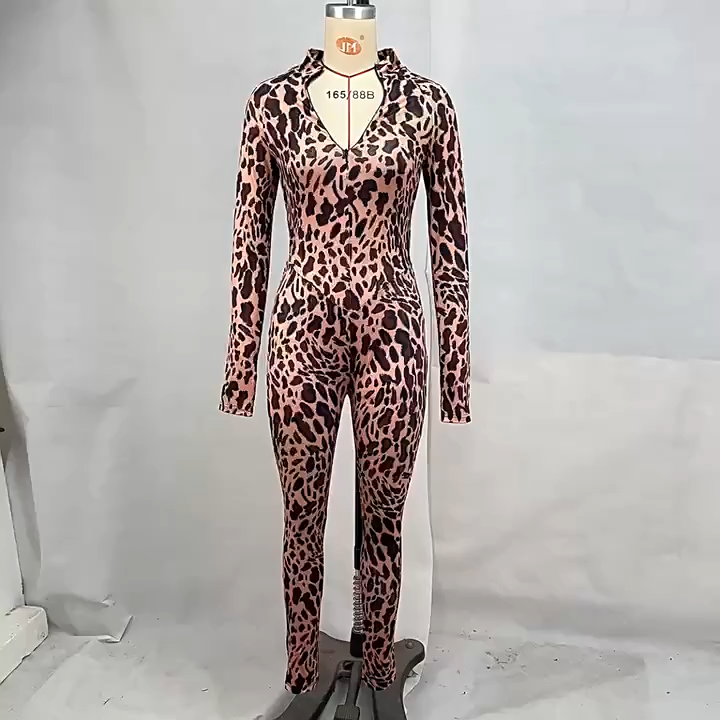 OM-2024 Autumn/Winter Stand-up Collar Long-sleeved Waist-cinching Butt-lifting Jumpsuit Sports Fitness Running Clothing for Women